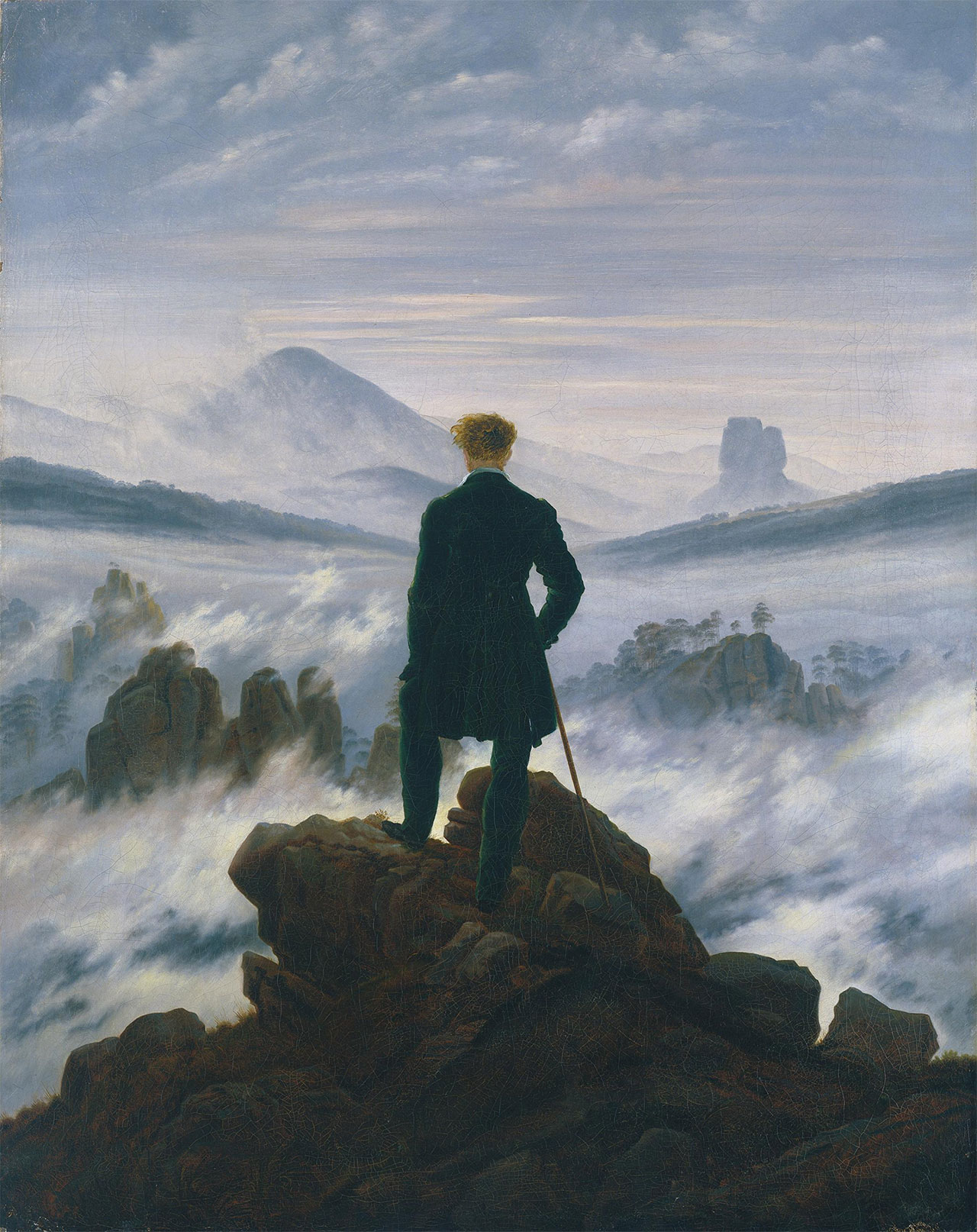 Der Wanderer Über Dem Nebelmeer