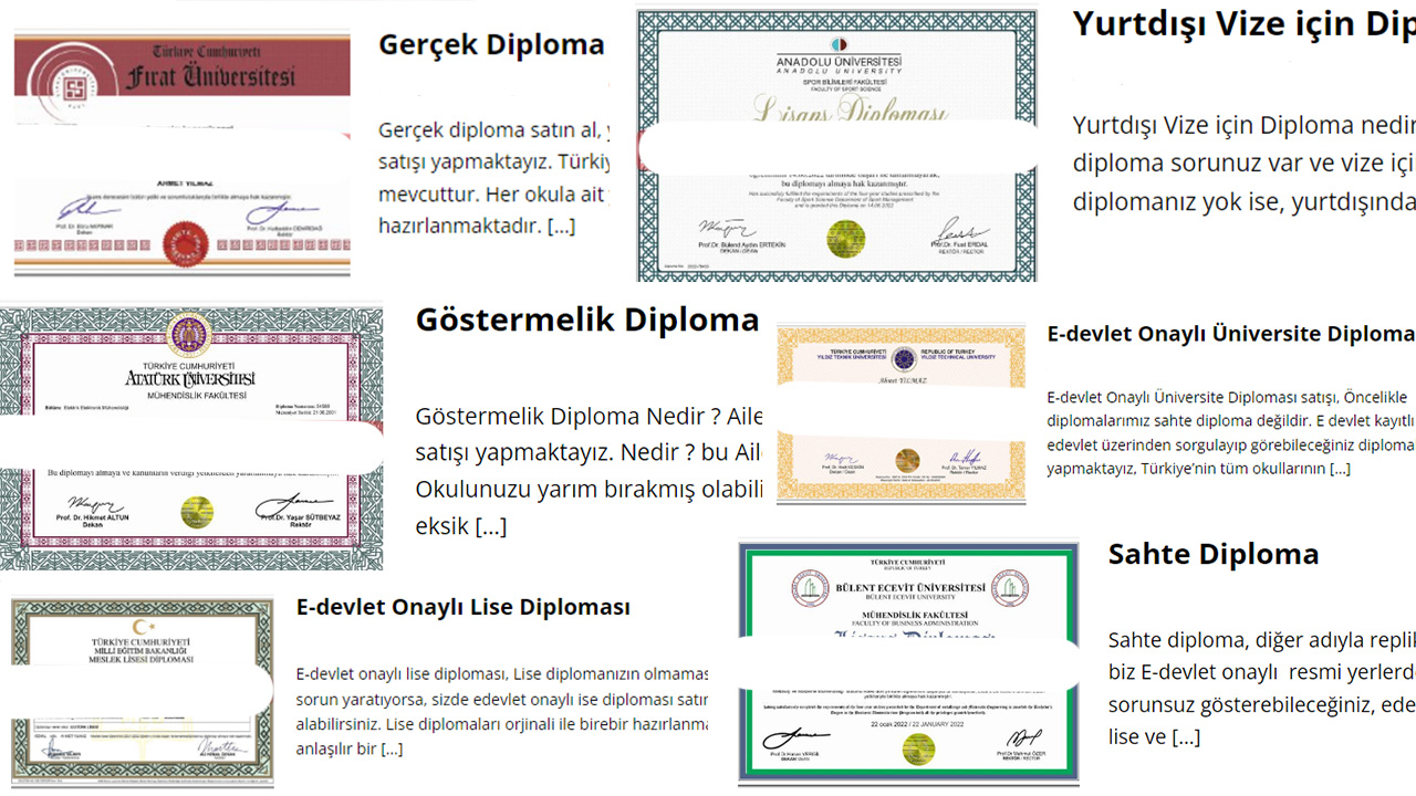 sahte diploma