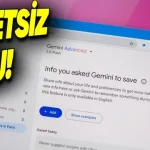 Gemini'ın Bilgi Kaydetme Özelliği Bedava Oldu!
