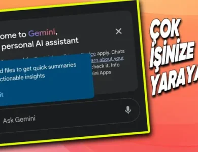 Google Gemini'ın Dosya Yükleme Özelliği Herkese Geldi