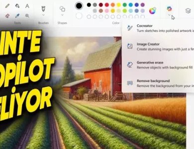 Microsoft, Paint'e Copilot Bölümü Ekleyecek!