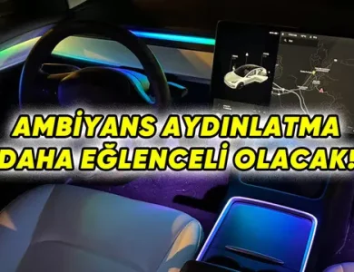 Tesla'nın Ambiyans Aydınlatmasına Müzik Entegrasyonu