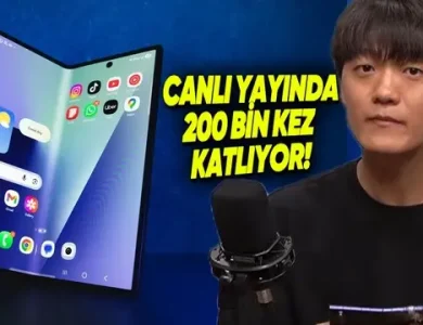 YouTuber, Samsung Galaxy Z Fold7'yi Canlı Yayında 200 Bin Kez Katlıyor!