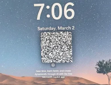 Microsoft, Kilit Ekranına Copilot QR Kodu Yerleştirdi