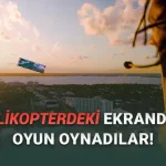 Xbox, Dünya Rekoru Kırdı: Helikopterden 20 Metrelik Ekran Sarkıtıp Yüzlerce Metre Yüksekte Oyun Oynadılar [Video]