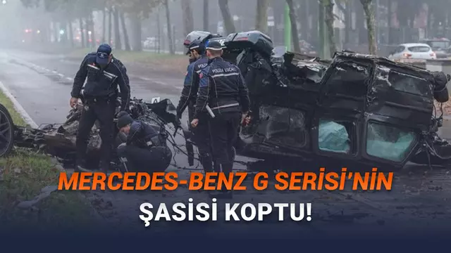 Mercedes-Benz G Serisi ile Opel Corsa çarpıştı: Dev SUV'un şasisi koptu!