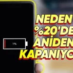 Telefonlar Neden Bazen %20’de Aniden Kapanır?