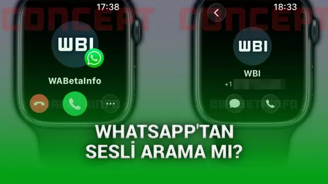 Apple Watch'a WhatsApp'tan sesli arama özelliği gelirse böyle görünecek